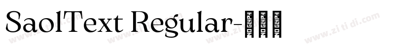 SaolText Regular字体转换
